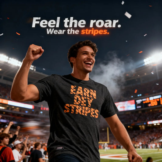 Cincinnati Football Shirt | Earn Dey Stripes Design | Elite