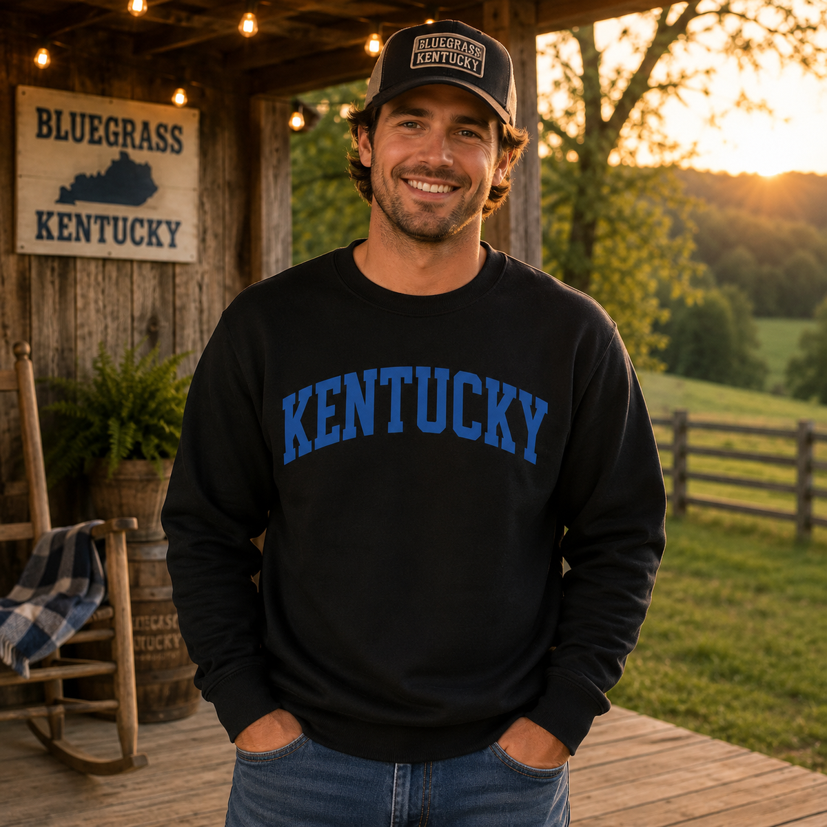 Kentucky Classic Oversized Heavyweight Sweatshirt – Vintage Kentucky Pullover - Bluegrass Elite Apparel LLC