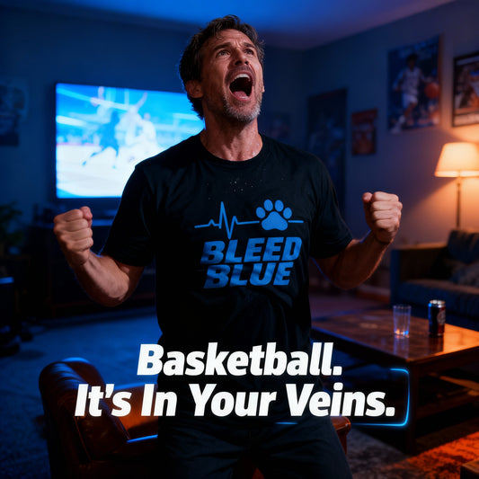 Bleed Blue Heartbeat Tee | Kentucky Basketball Fan Pride Shirt