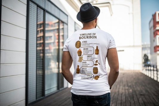 Bourbon History Timeline T-Shirt | Kentucky Heritage Apparel | Bluegrass Elite