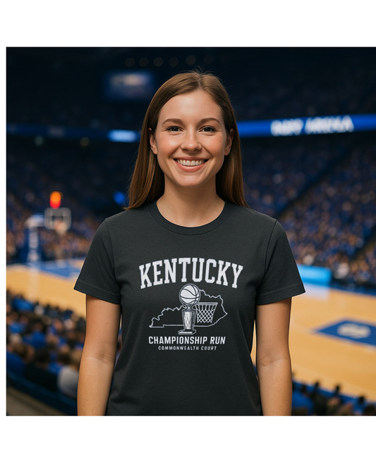 Kentucky Basketball T-Shirt | Championship Run Design | Elite Tri-Blend