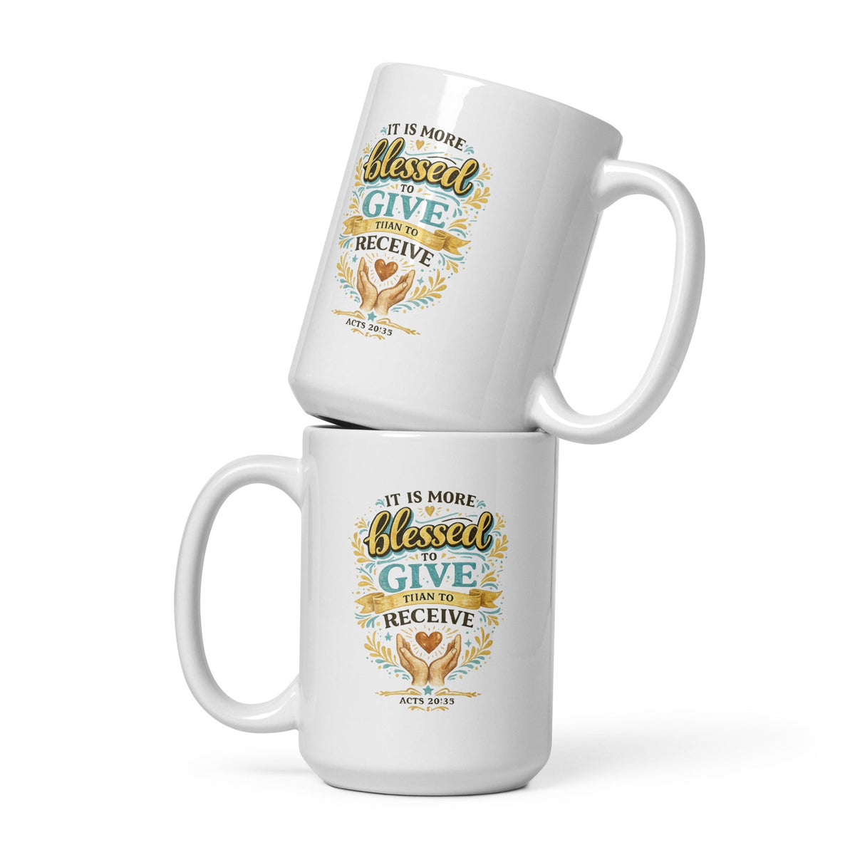 Acts 20:35 Bible Verse Mug | “More Blessed to Give” Christian Coffee Cup - Bluegrass Elite Apparel LLC