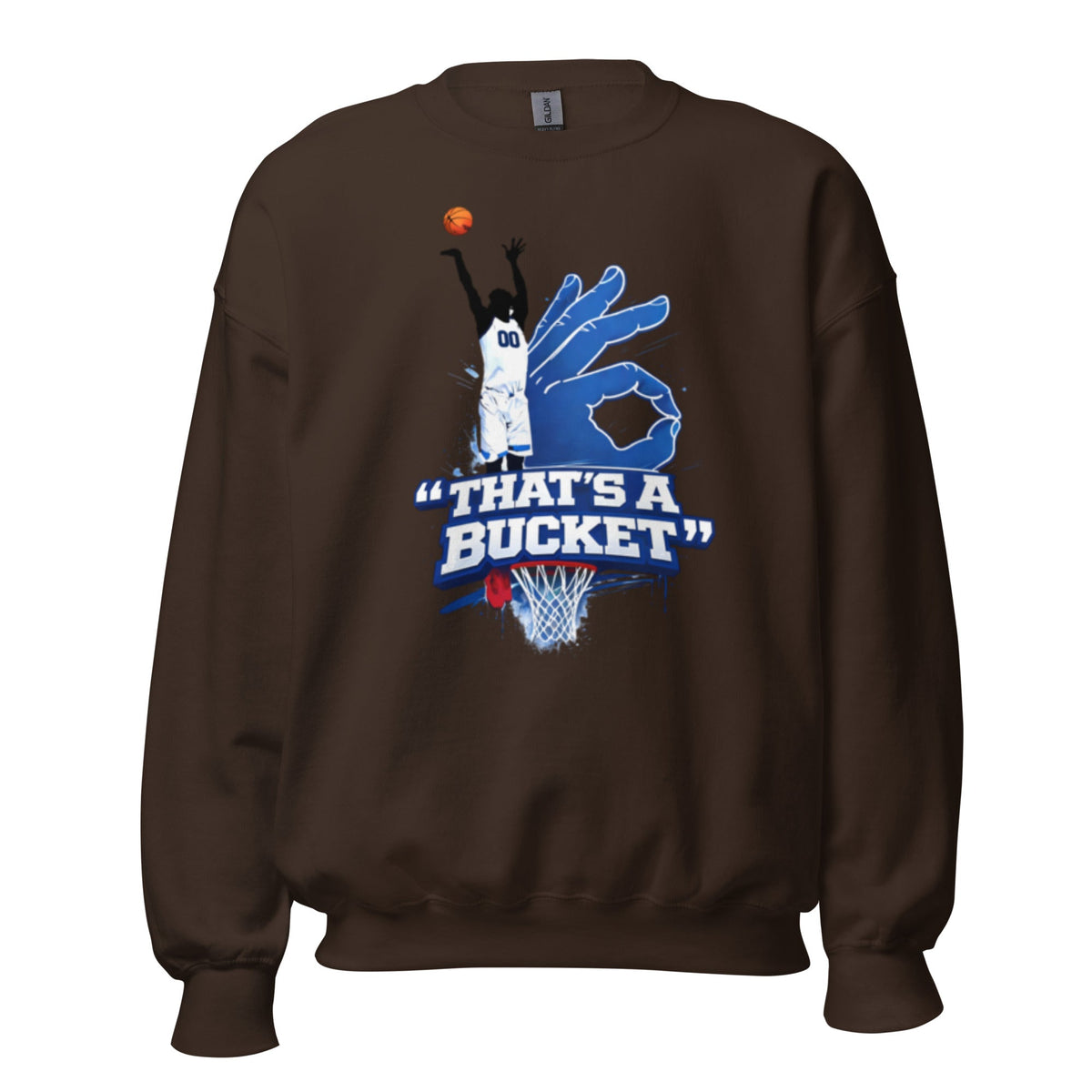 AllUKBall That’s A Bucket Graphic Sweatshirt | Street Shot Design | Classic Crew - Bluegrass Elite Apparel LLC