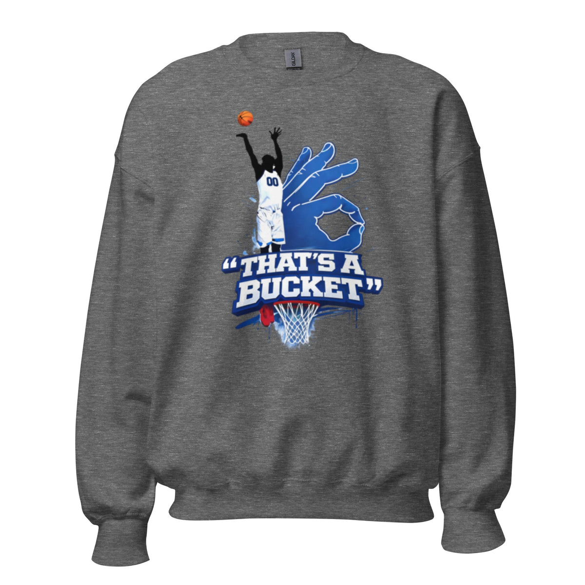 AllUKBall That’s A Bucket Graphic Sweatshirt | Street Shot Design | Classic Crew - Bluegrass Elite Apparel LLC