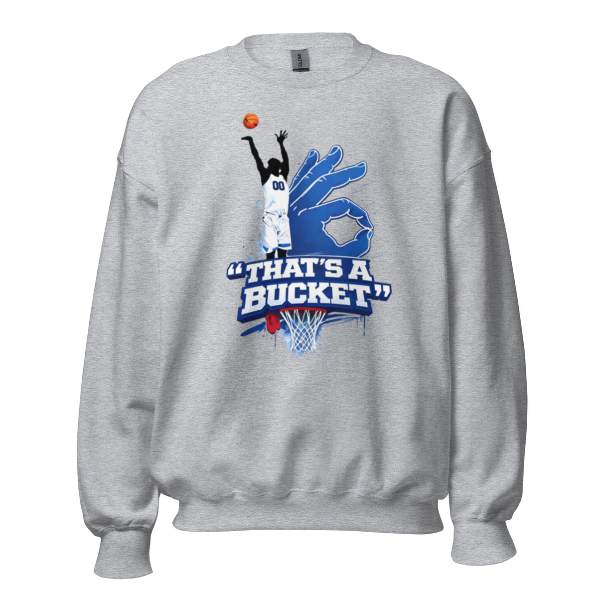 AllUKBall That’s A Bucket Graphic Sweatshirt | Street Shot Design | Classic Crew - Bluegrass Elite Apparel LLC