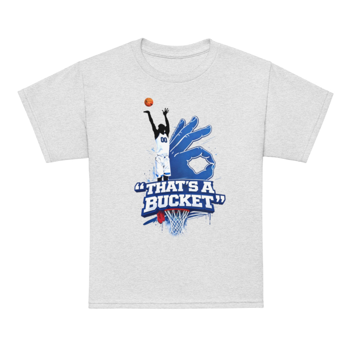 AllUKBall That’s A Bucket Youth T-Shirt | Active Shot Graphic | Performance - Bluegrass Elite Apparel LLC