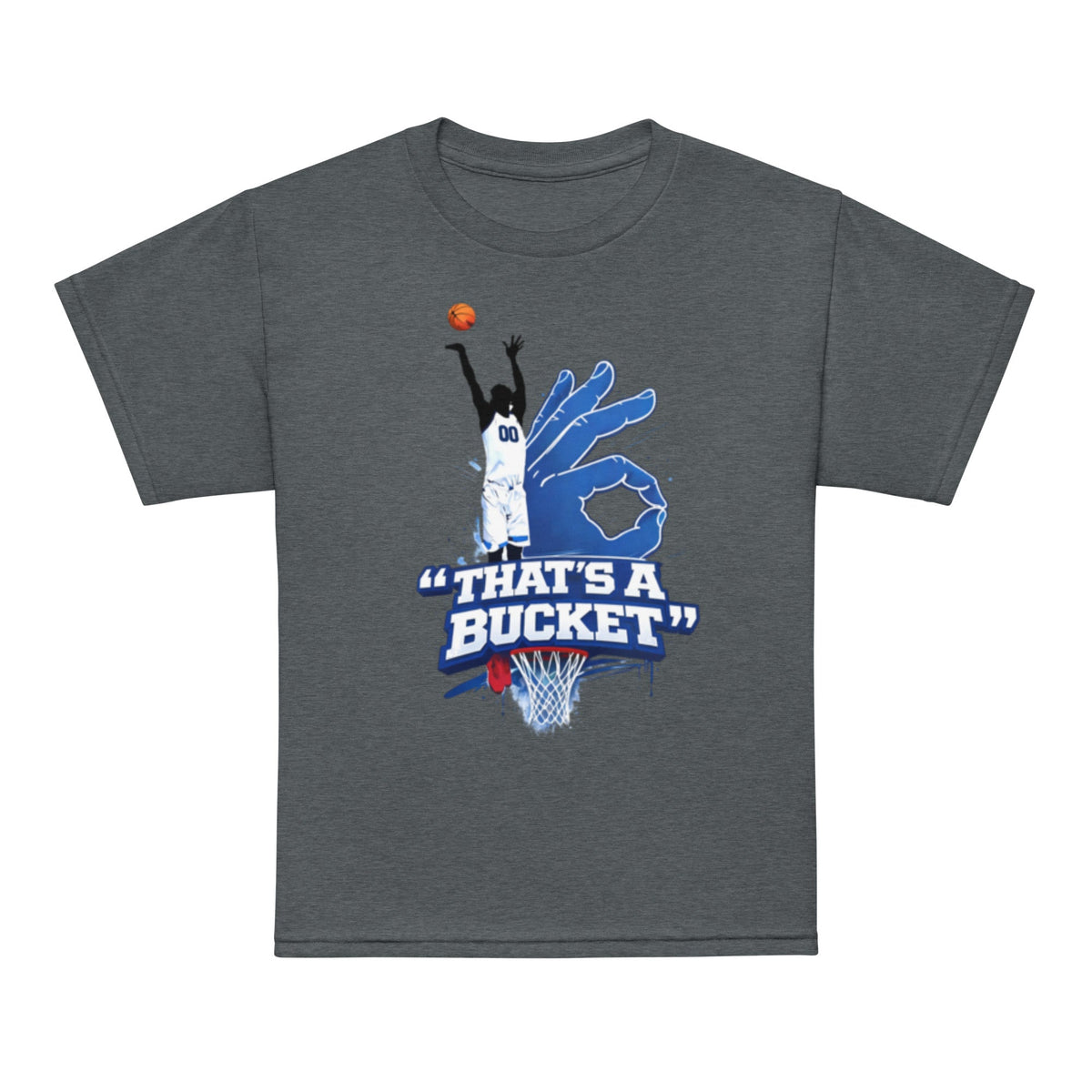 AllUKBall That’s A Bucket Youth T-Shirt | Active Shot Graphic | Performance - Bluegrass Elite Apparel LLC