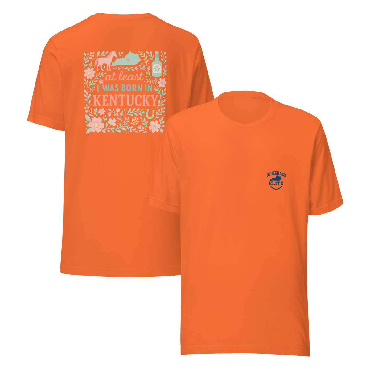 At Least I Was Born in Kentucky T-Shirt | Bluegrass Pride | Elite Tri - Blend - Bluegrass Elite Apparel LLC