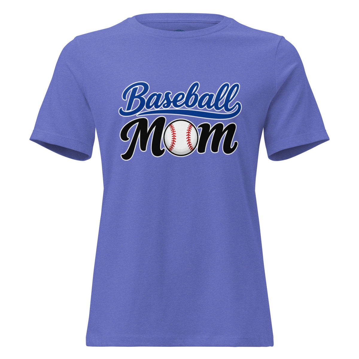 Baseball Mom Script Graphic Women's Relaxed T-Shirt - Bluegrass Elite Apparel LLC