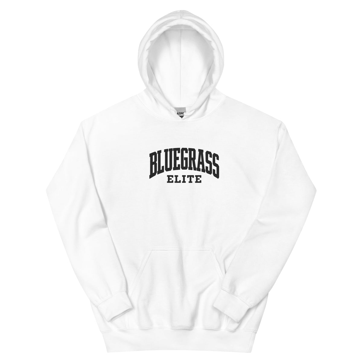 Blackout Bluegrass Elite Embroidered Hoodie | Vintage Athletic Pullover - Bluegrass Elite Apparel LLC