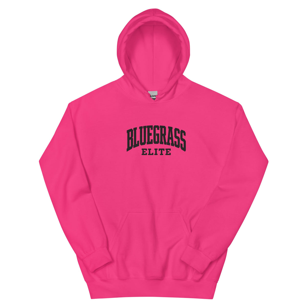 Blackout Bluegrass Elite Embroidered Hoodie | Vintage Athletic Pullover - Bluegrass Elite Apparel LLC