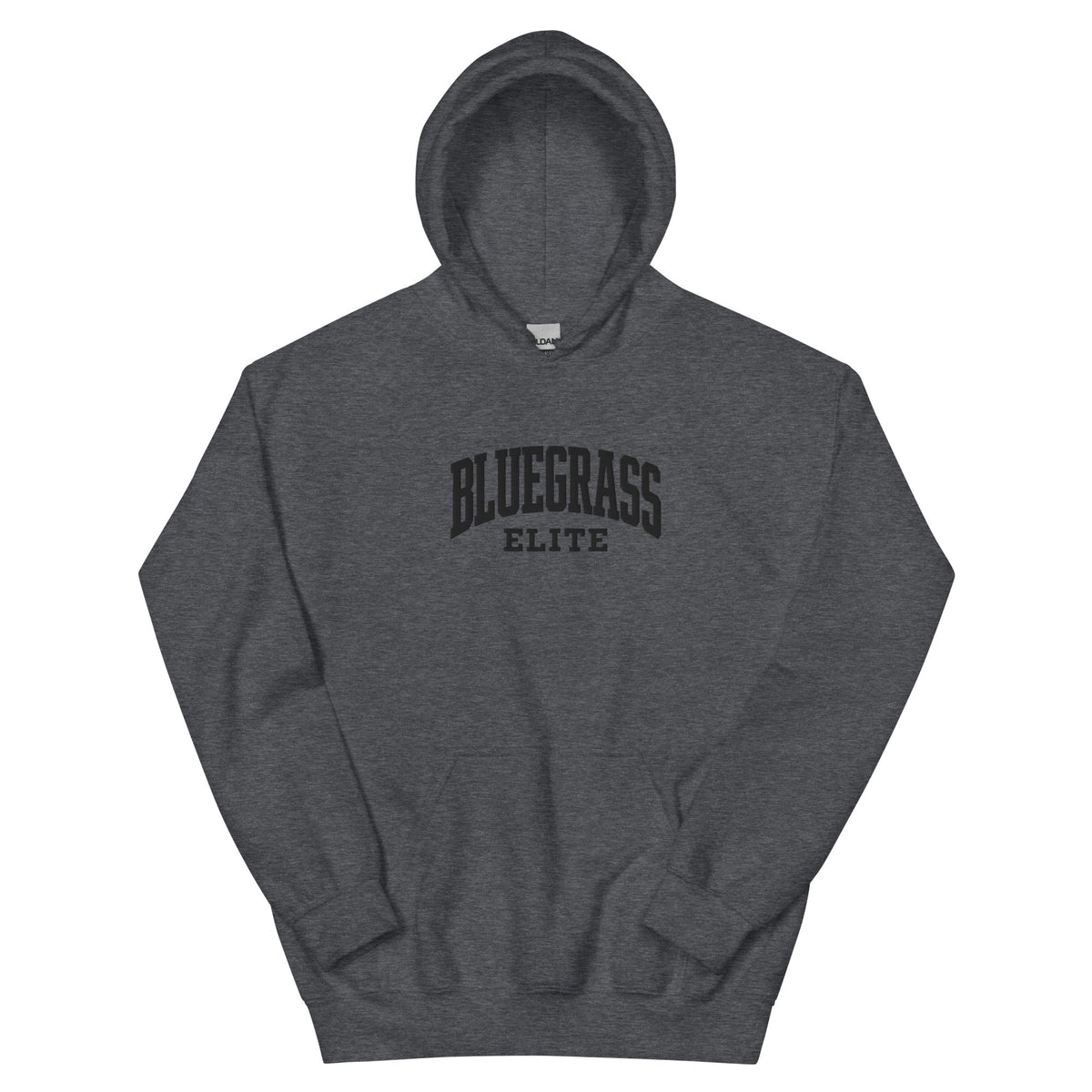 Blackout Bluegrass Elite Embroidered Hoodie | Vintage Athletic Pullover - Bluegrass Elite Apparel LLC