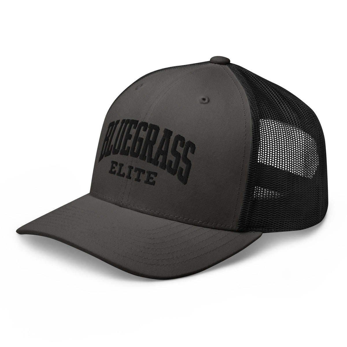 Blackout Bluegrass Elite Trucker Hat | 3D Puffy Embroidered Patch - Bluegrass Elite Apparel LLC