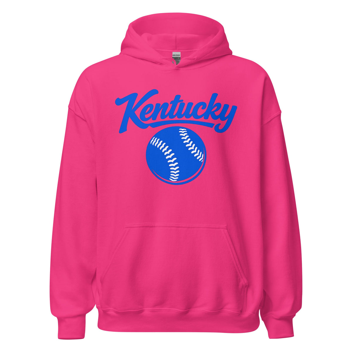 Blue Kentucky Script Softball Hoodie | Classic Pullover Sweatshirt - Bluegrass Elite Apparel LLC