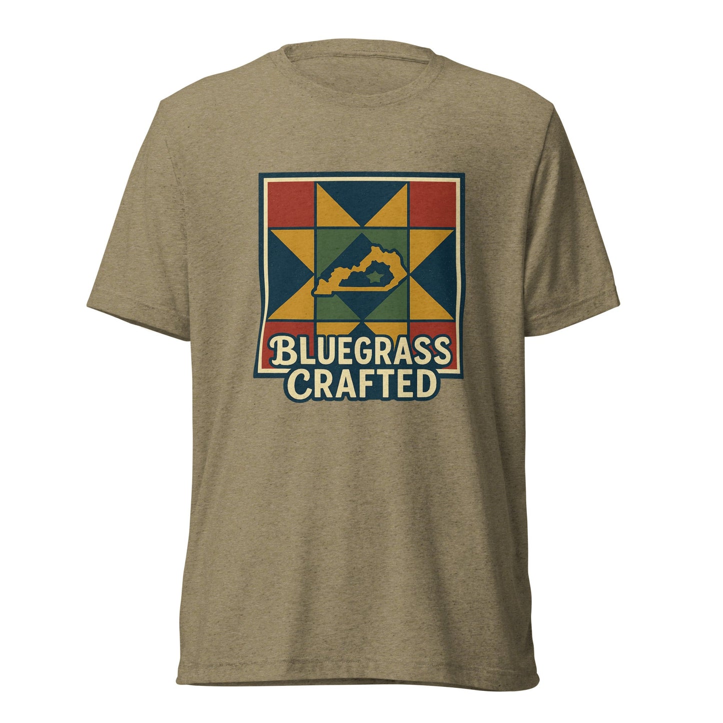 Bluegrass Crafted Tee | Kentucky Quilt Heritage Shirt | Elite Tri - Blend - Bluegrass Elite Apparel LLC