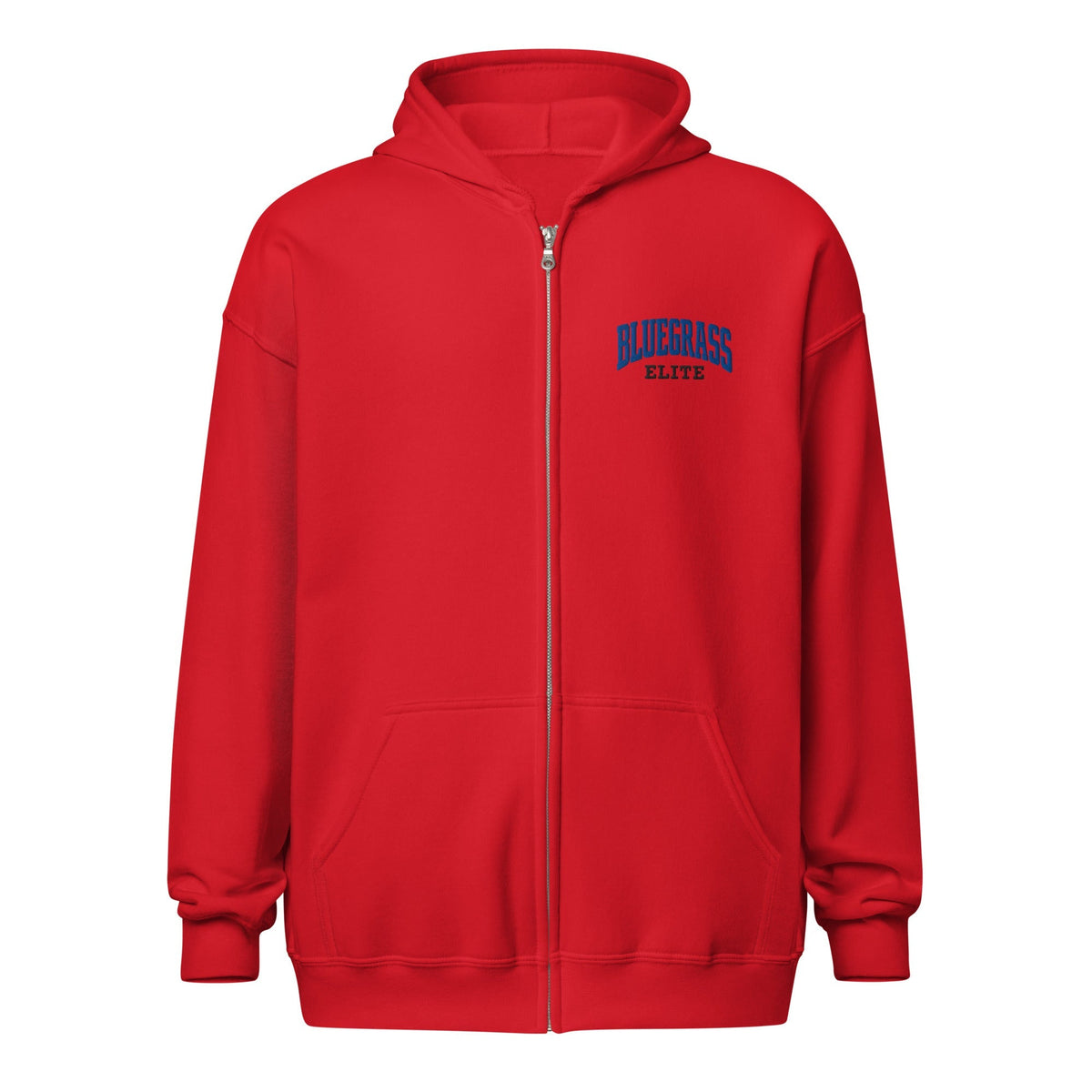 Bluegrass Elite Arch Logo Zip Hoodie | Heavy Blend Fleece - Bluegrass Elite Apparel LLC