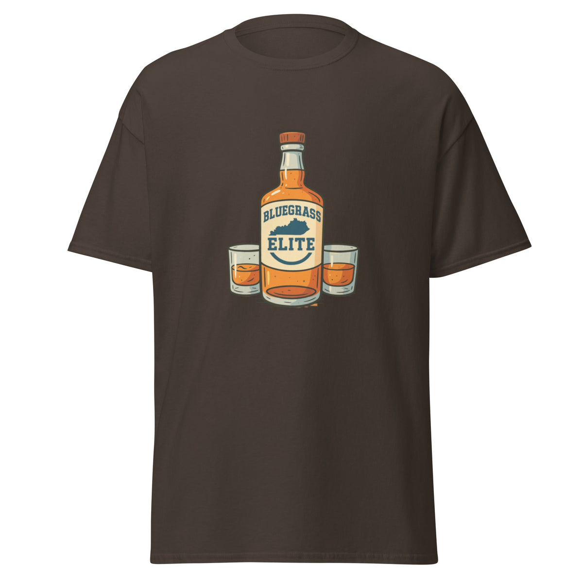 Bluegrass Elite Bourbon Bottle T-Shirt | Kentucky Whiskey Pride | Classic Cotton - Bluegrass Elite Apparel LLC