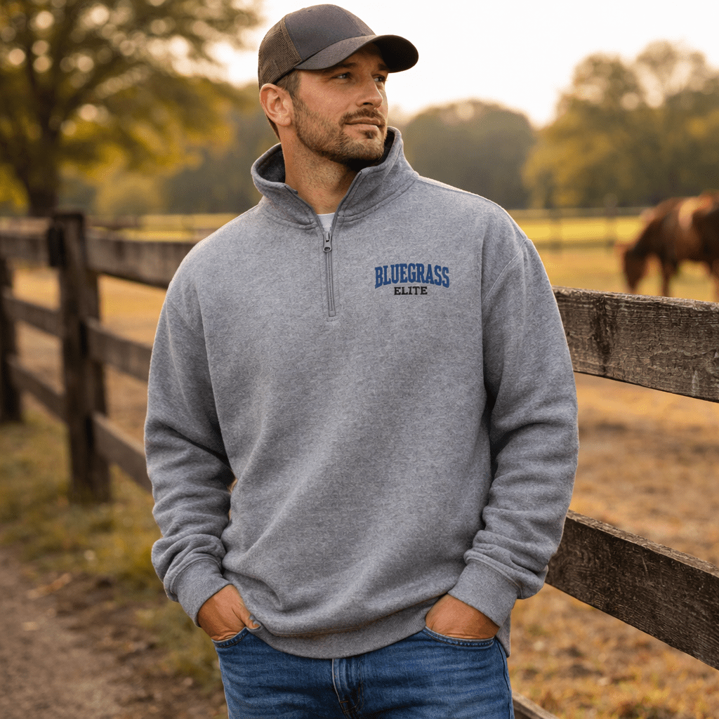 Bluegrass Elite Fleece Pullover | Collegiate Arch | Relaxed Fit - Bluegrass Elite Apparel LLC