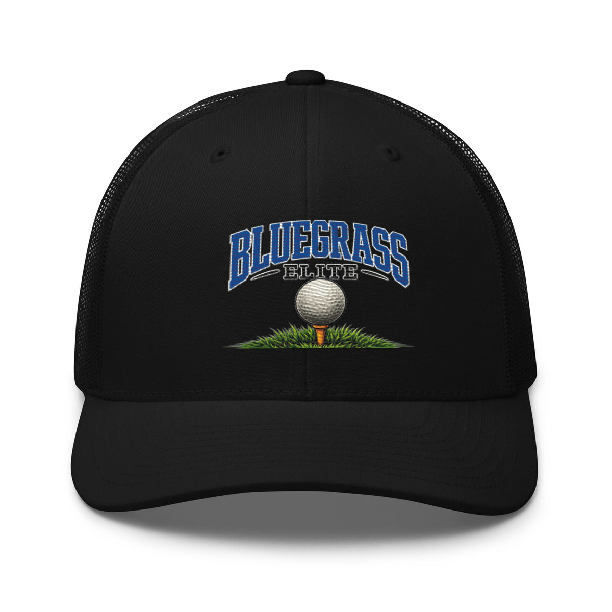 Bluegrass Elite Golf Ball Trucker Hat | Classic Grass Tee Design - Bluegrass Elite Apparel LLC