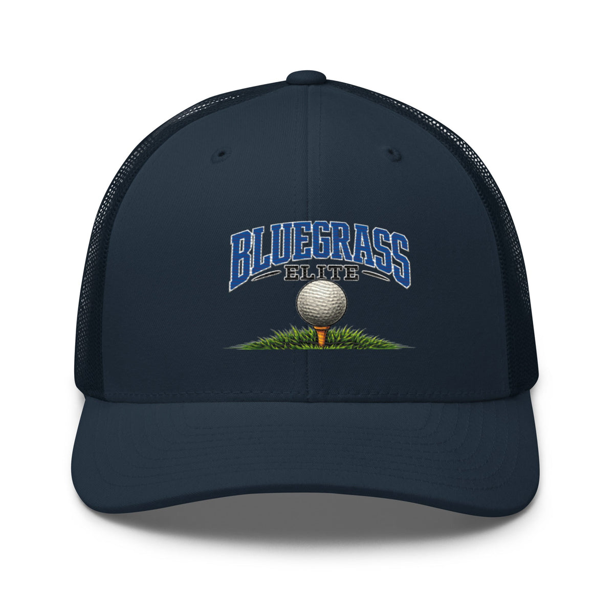 Bluegrass Elite Golf Ball Trucker Hat | Classic Grass Tee Design - Bluegrass Elite Apparel LLC