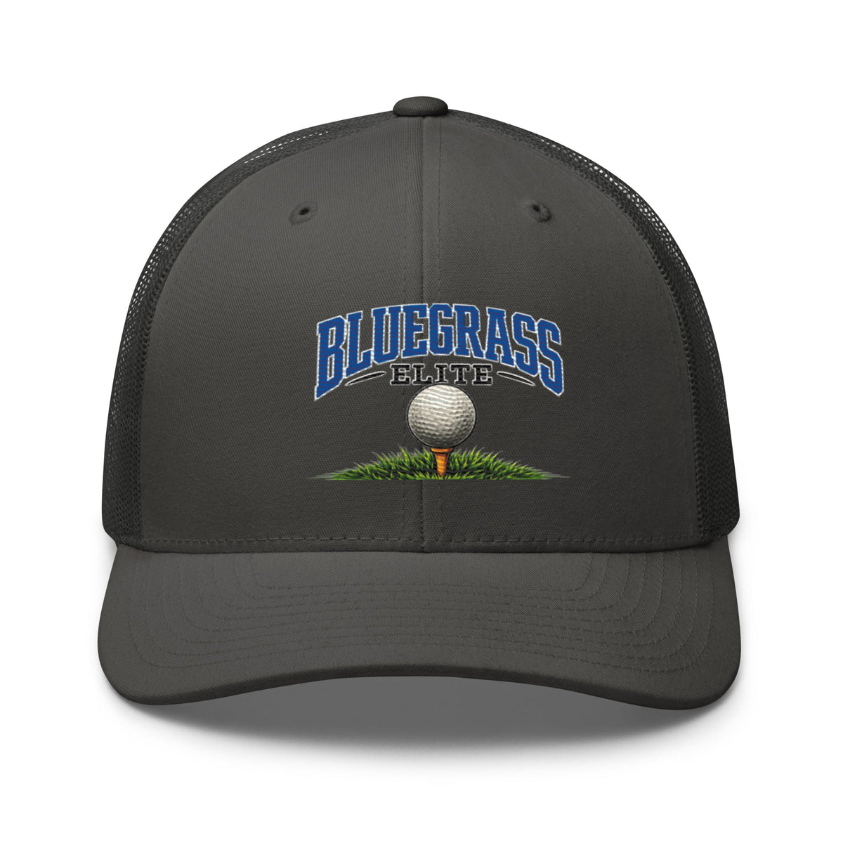 Bluegrass Elite Golf Ball Trucker Hat | Classic Grass Tee Design - Bluegrass Elite Apparel LLC