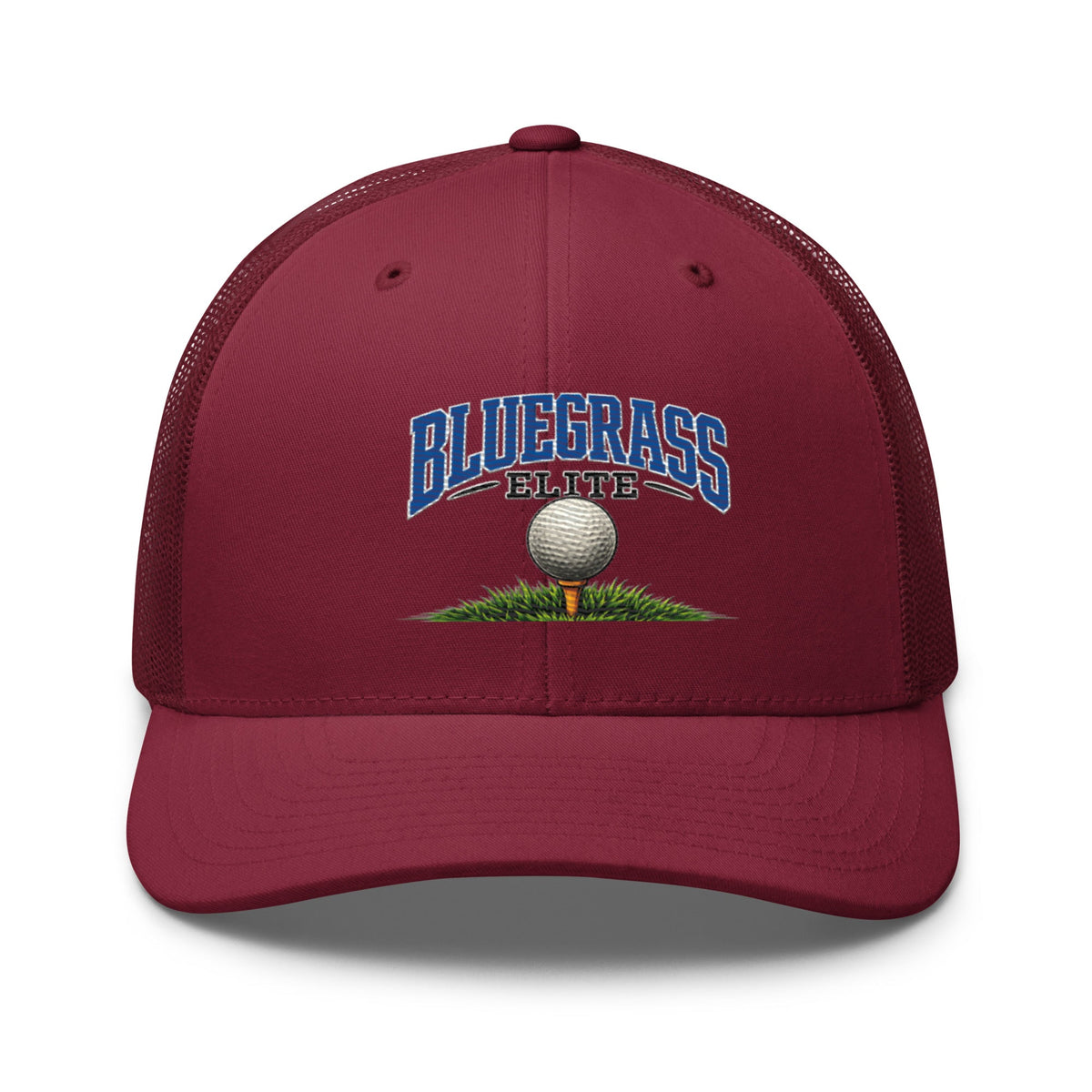 Bluegrass Elite Golf Ball Trucker Hat | Classic Grass Tee Design - Bluegrass Elite Apparel LLC