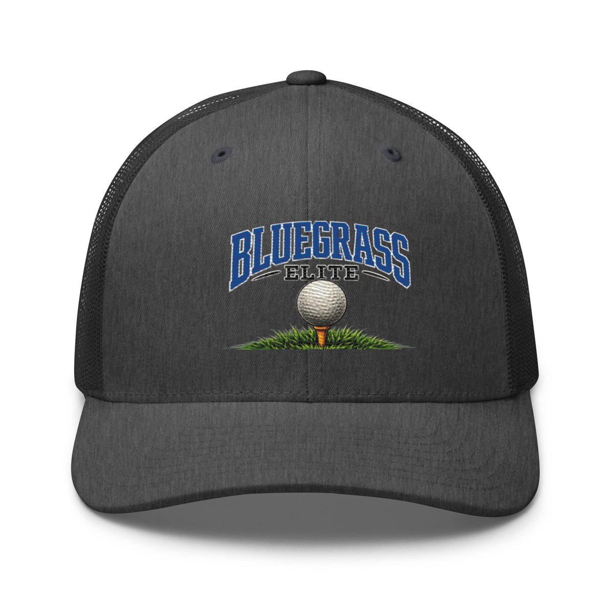 Bluegrass Elite Golf Ball Trucker Hat | Classic Grass Tee Design - Bluegrass Elite Apparel LLC
