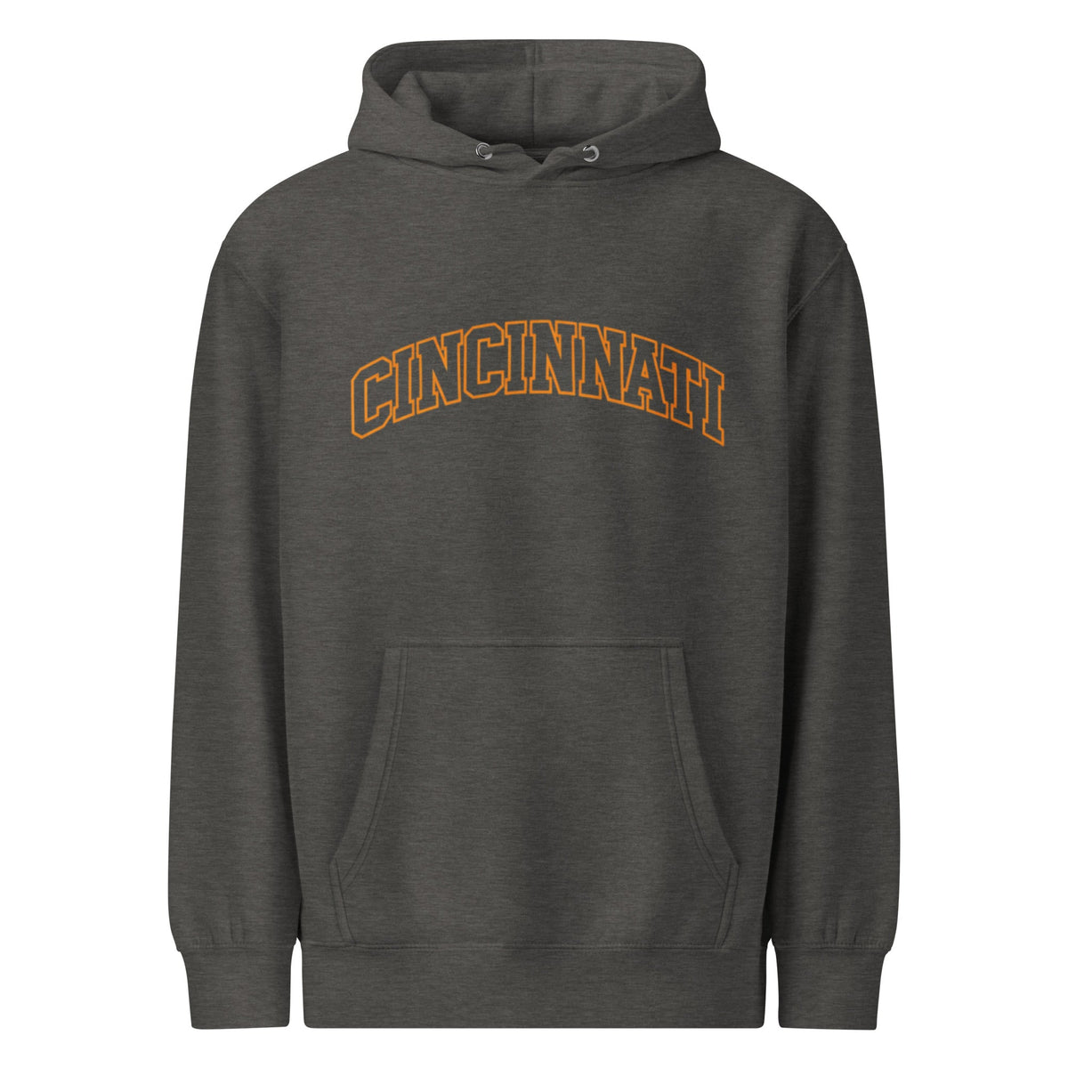 Cincinnati Arch Text Premium Mid - Weight Hoodie | Everyday Street Comfort - Bluegrass Elite Apparel LLC