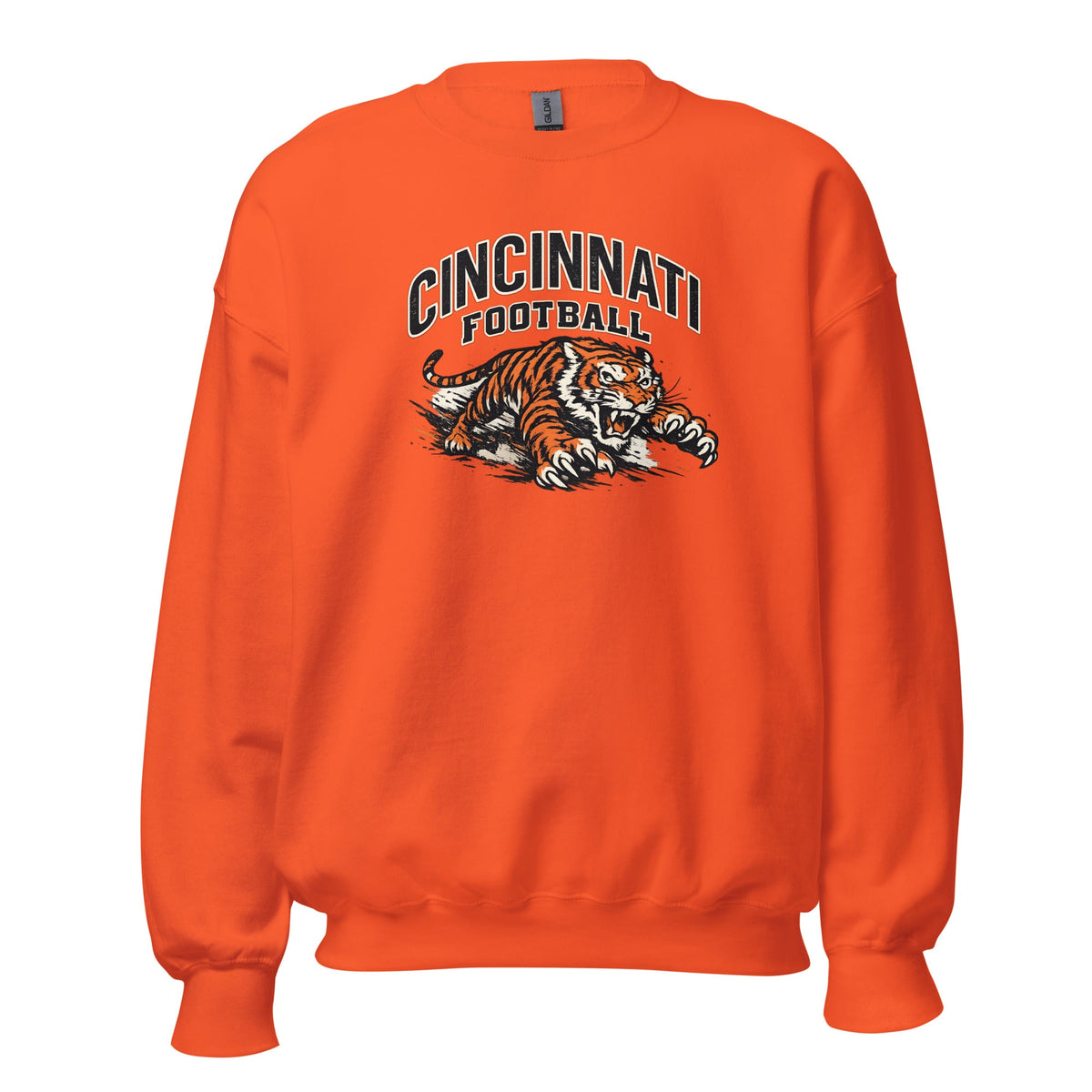Cincinnati Football Sweatshirt | Charging Tiger Design | Unisex - Bluegrass Elite Apparel LLC