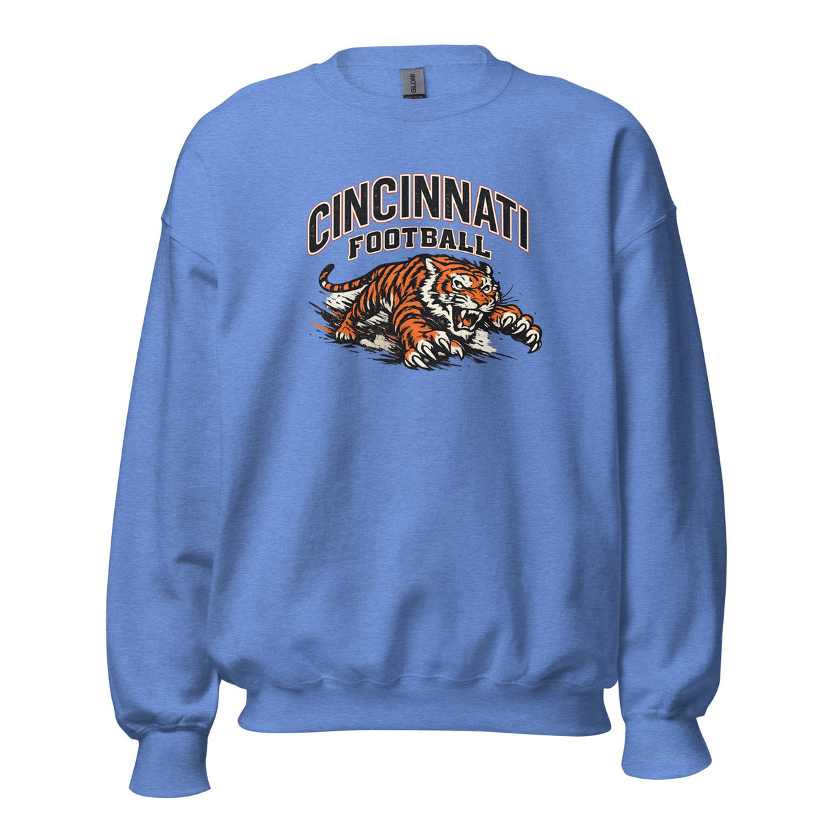 Cincinnati Football Sweatshirt | Charging Tiger Design | Unisex - Bluegrass Elite Apparel LLC