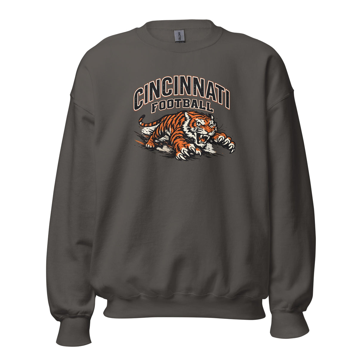 Cincinnati Football Sweatshirt | Charging Tiger Design | Unisex - Bluegrass Elite Apparel LLC