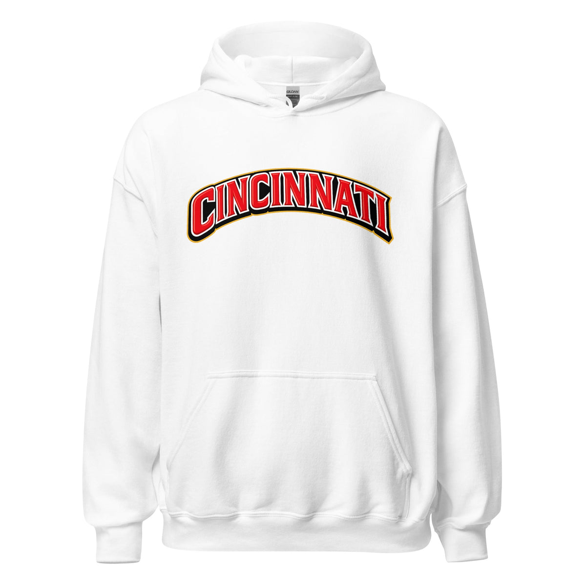 Cincinnati Hoodie | Arched Word Art Design - Bluegrass Elite Apparel LLC