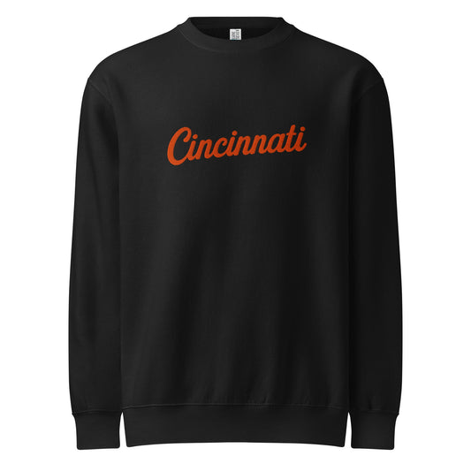 Cincinnati Streetwear Sweatshirt | Neon Script Crew | Premium Unisex - Bluegrass Elite Apparel LLC