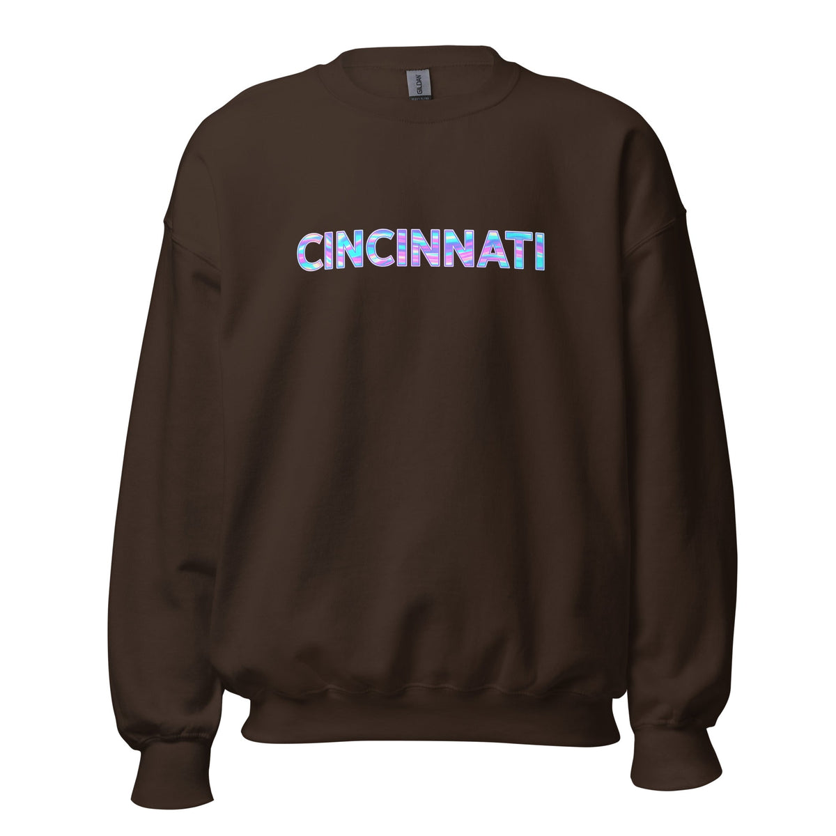 Cincinnati Sweatshirt | Neon Iridescent City Design | Unisex Classic Fit - Bluegrass Elite Apparel LLC