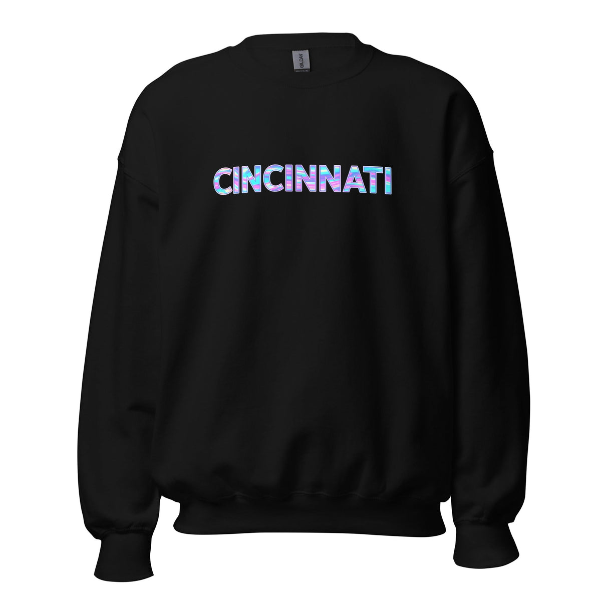 Cincinnati Sweatshirt | Neon Iridescent City Design | Unisex Classic Fit - Bluegrass Elite Apparel LLC