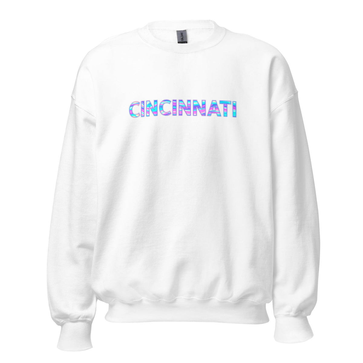 Cincinnati Sweatshirt | Neon Iridescent City Design | Unisex Classic Fit - Bluegrass Elite Apparel LLC