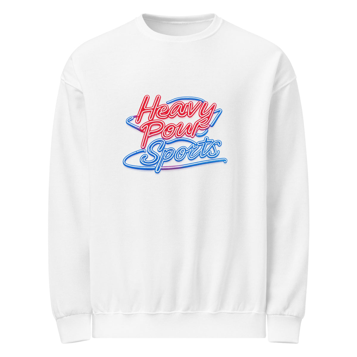 Heavy Pour Sports Neon Crewneck | Retro Bar Script | Unisex Sweatshirt - Bluegrass Elite Apparel LLC