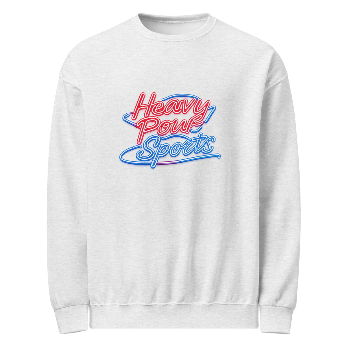Heavy Pour Sports Neon Crewneck | Retro Bar Script | Unisex Sweatshirt - Bluegrass Elite Apparel LLC