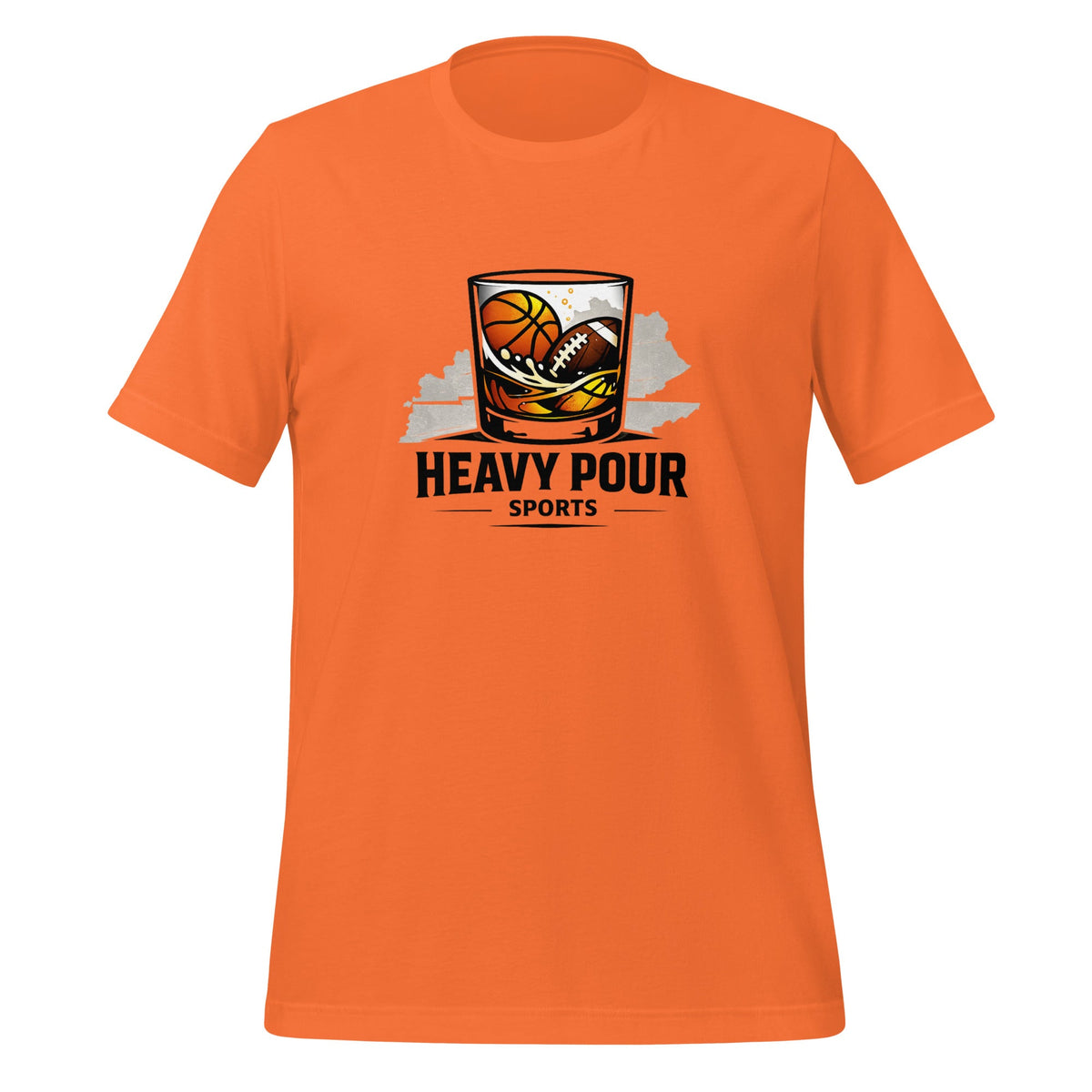Heavy Pour Sports Podcast T-Shirt | Bourbon Ball Design | Classic Cotton - Bluegrass Elite Apparel LLC