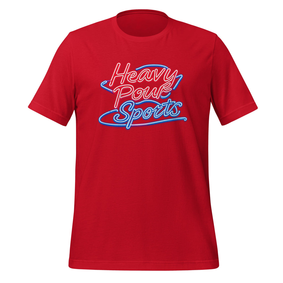 Heavy Pour Sports T-Shirt | Neon Bar Script | Classic Cotton - Bluegrass Elite Apparel LLC