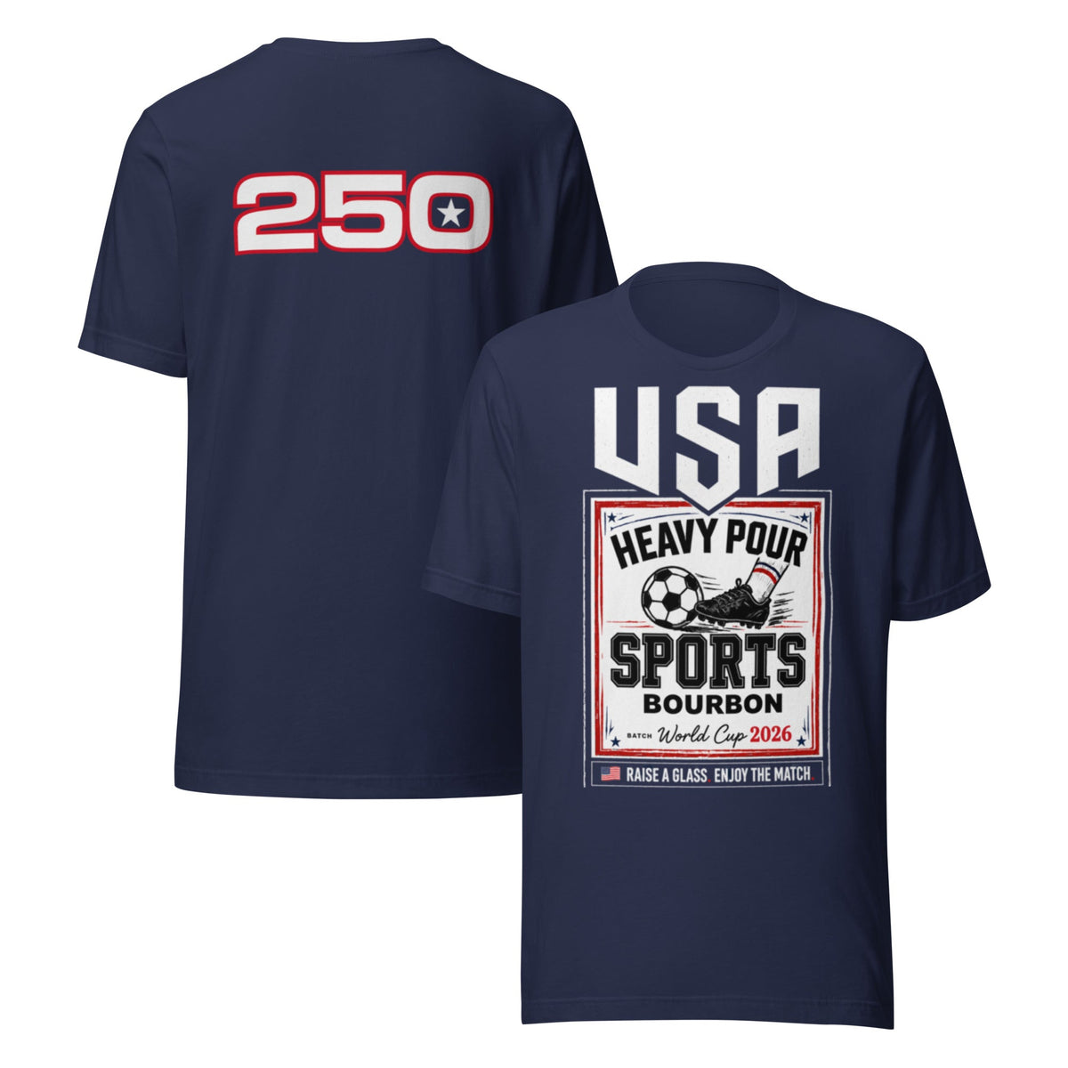 HPS USA Soccer 250 Tee | Patriotic Anniversary Design | Classic - Bluegrass Elite Apparel LLC