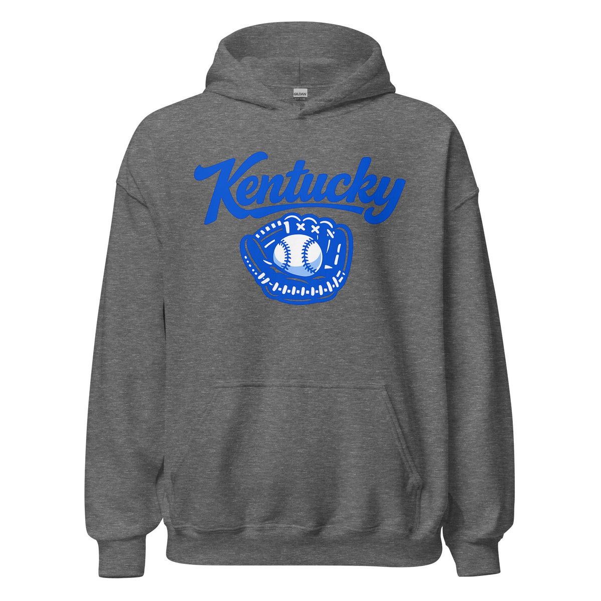 Kentucky Blue Hoodie | Baseball Glove Graphic | Classic Fleece Pullover - Bluegrass Elite Apparel LLC