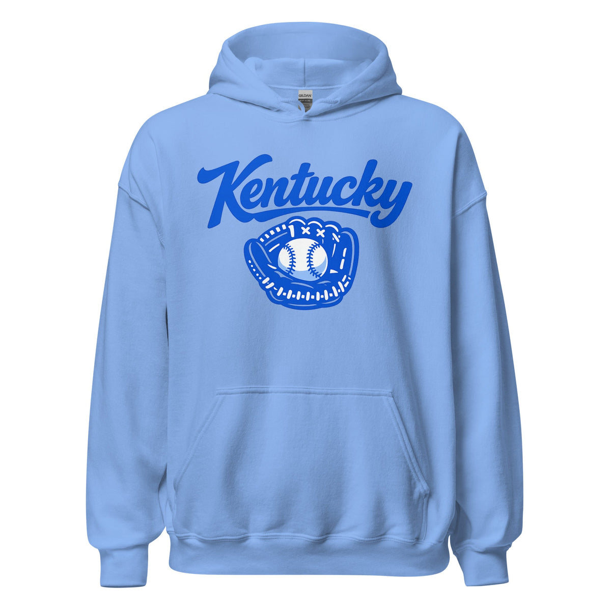 Kentucky Blue Hoodie | Baseball Glove Graphic | Classic Fleece Pullover - Bluegrass Elite Apparel LLC