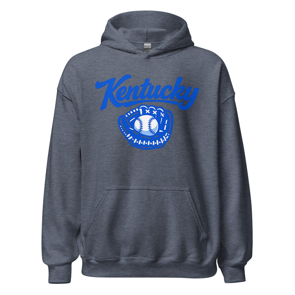 Kentucky Blue Hoodie | Baseball Glove Graphic | Classic Fleece Pullover - Bluegrass Elite Apparel LLC
