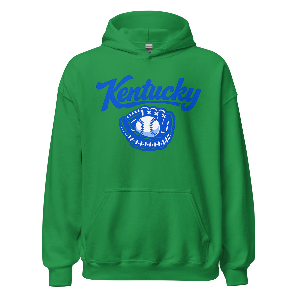 Kentucky Blue Hoodie | Baseball Glove Graphic | Classic Fleece Pullover - Bluegrass Elite Apparel LLC