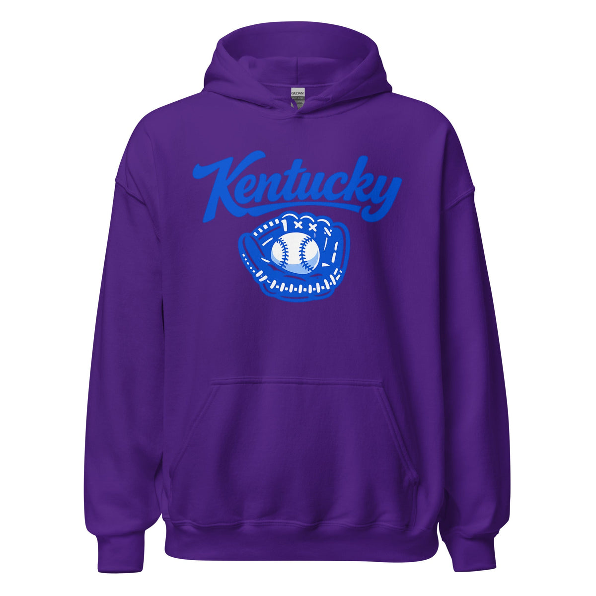 Kentucky Blue Hoodie | Baseball Glove Graphic | Classic Fleece Pullover - Bluegrass Elite Apparel LLC