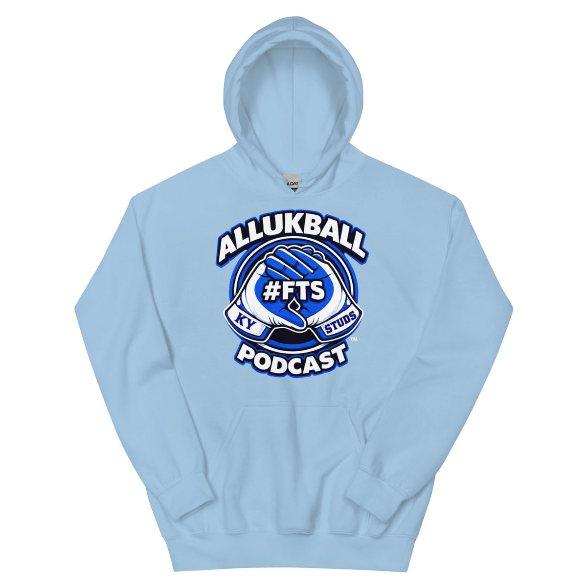 Kentucky Blue Podcast Ball Hoodie | Allukball Graphic Pullover | Classic - Bluegrass Elite Apparel LLC