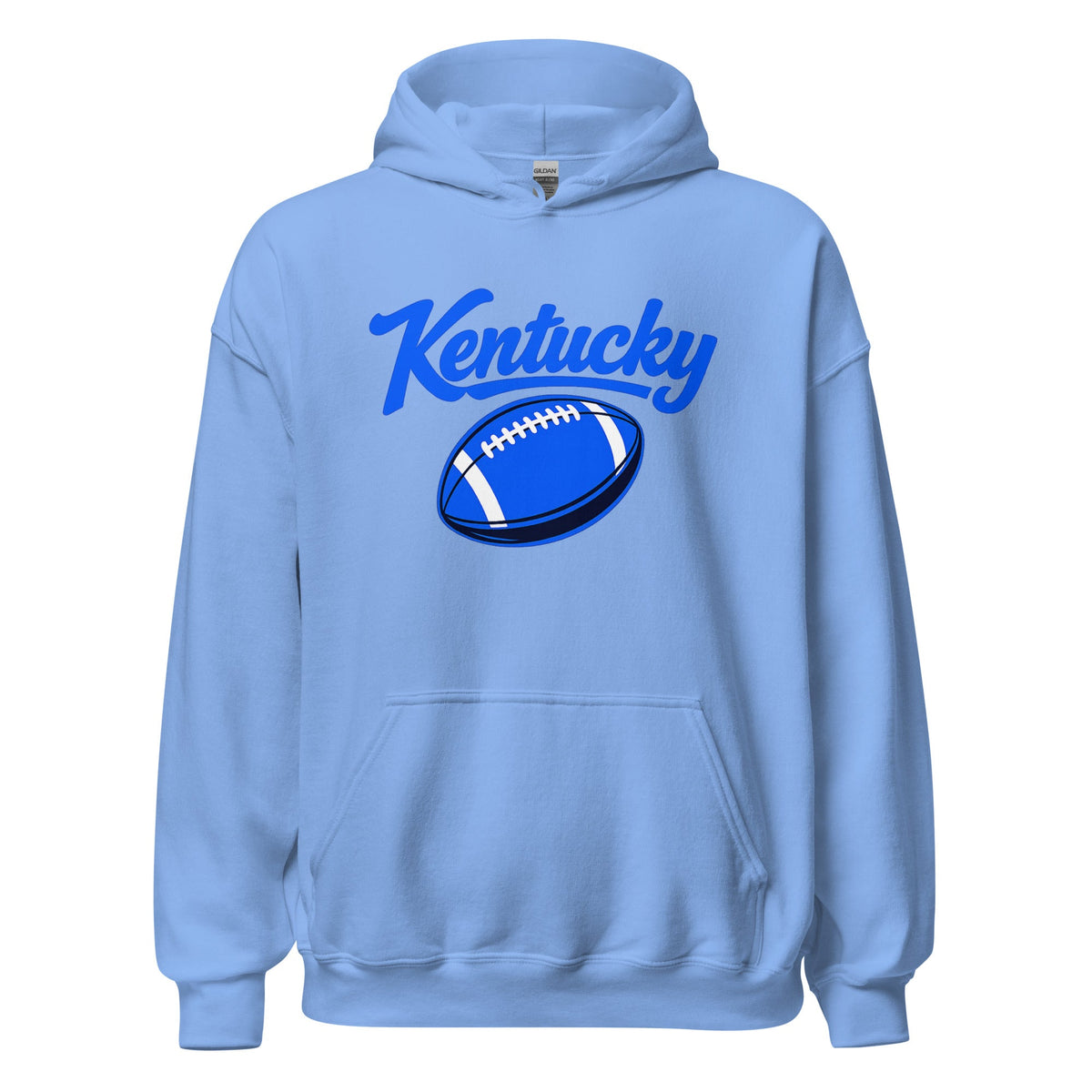 Kentucky Blue Script Ball Hoodie | Minimal Sports Design | Classic Fleece Pullover - Bluegrass Elite Apparel LLC