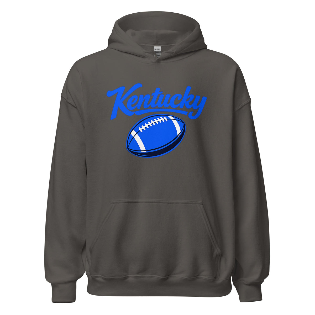 Kentucky Blue Script Ball Hoodie | Minimal Sports Design | Classic Fleece Pullover - Bluegrass Elite Apparel LLC