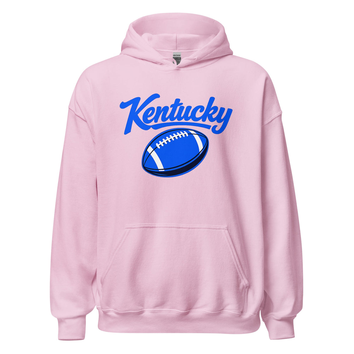 Kentucky Blue Script Ball Hoodie | Minimal Sports Design | Classic Fleece Pullover - Bluegrass Elite Apparel LLC